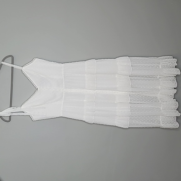 NWT Marchesa Notte size 8 white swiss dot layered tiered dress - Picture 3 of 16